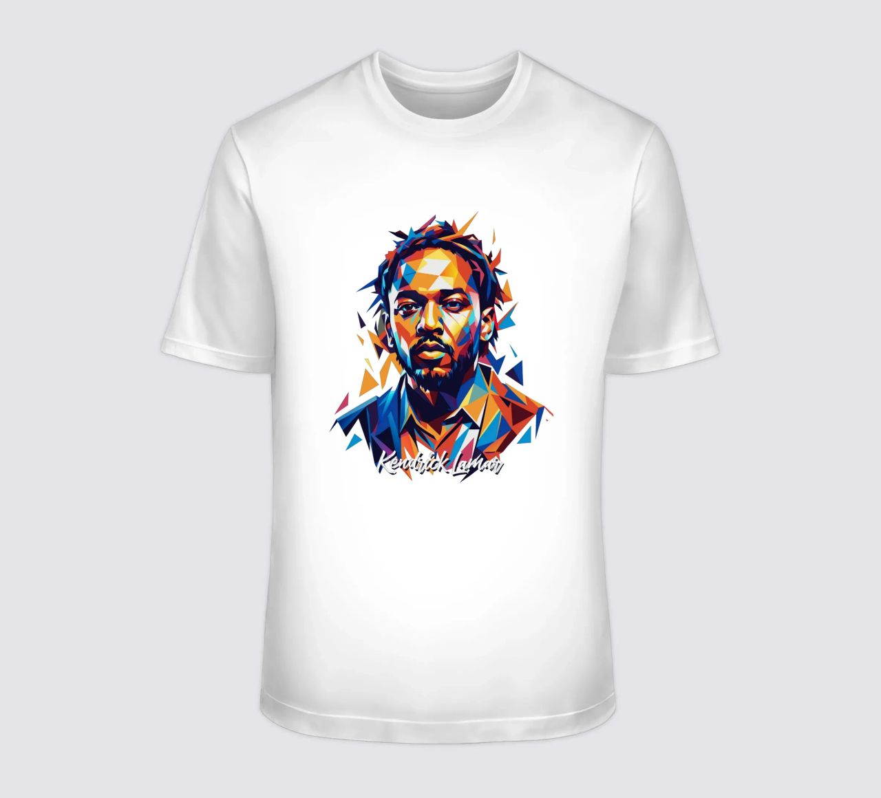 Kendrick Lamar Portrait in WPAP Pop Art t-shirt da vectorartnesia
