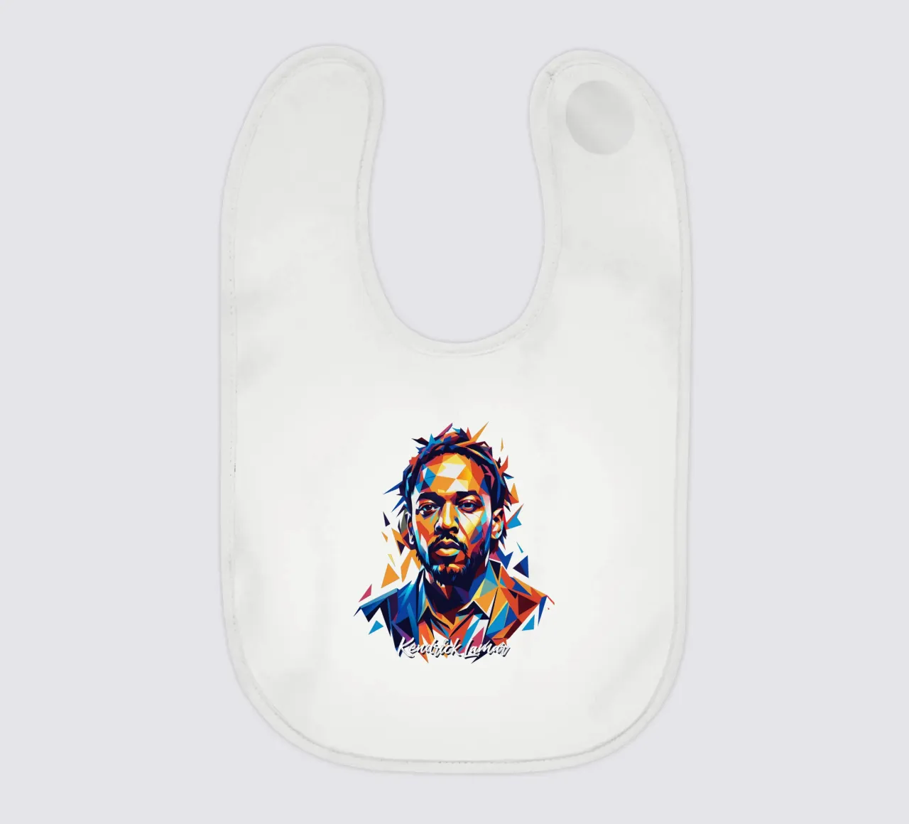 Kendrick Lamar Portrait in WPAP Pop Art bavaglino da vectorartnesia