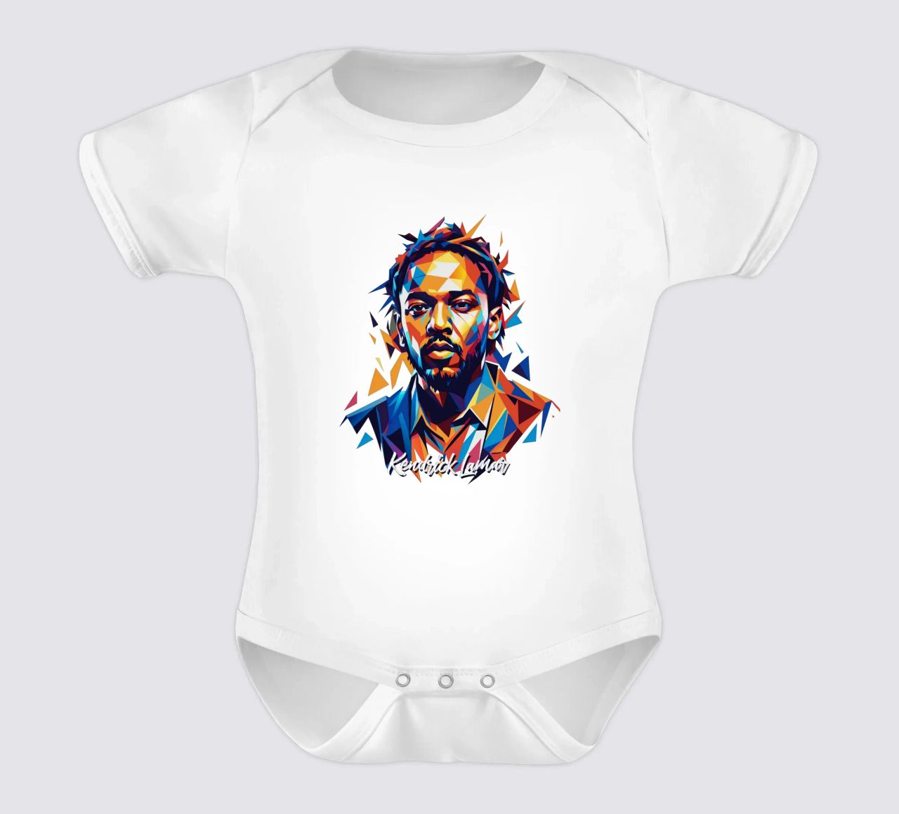 Kendrick Lamar Portrait in WPAP Pop Art body neonato maniche corte da vectorartnesia
