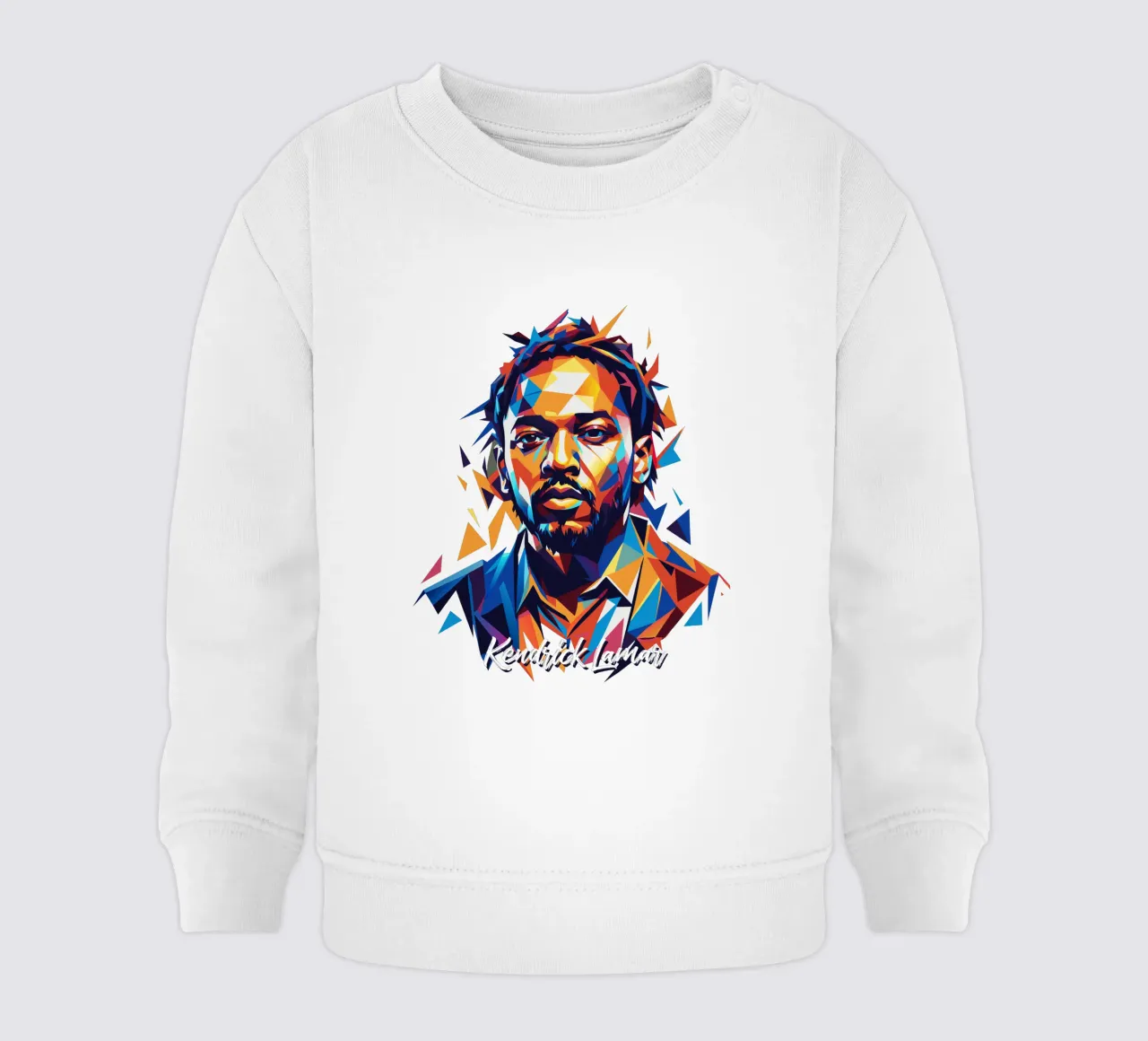 Kendrick Lamar Portrait in WPAP Pop Art felpa neonato da vectorartnesia
