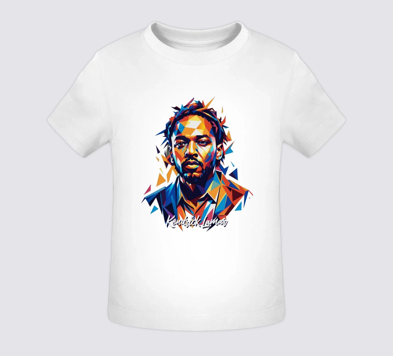 Kendrick Lamar Portrait in WPAP Pop Art maglietta neonato da vectorartnesia