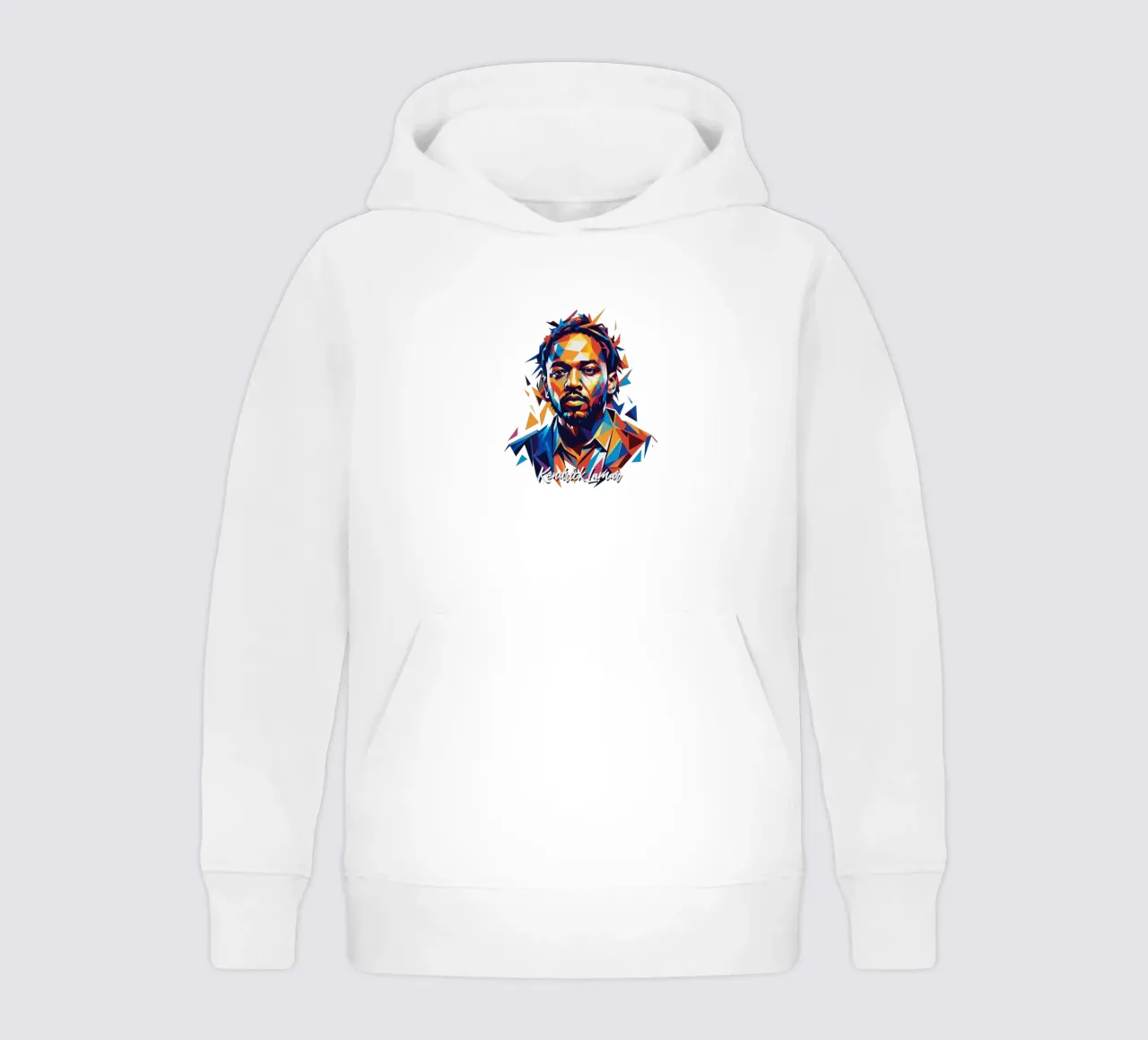 Kendrick Lamar Portrait in WPAP Pop Art felpa bambino con cappuccio da vectorartnesia