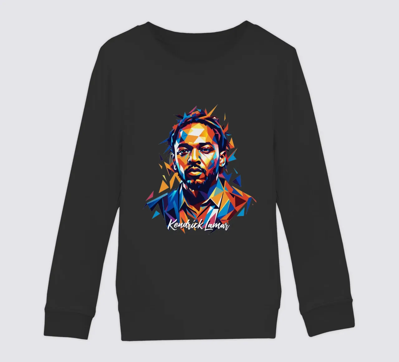 Kendrick Lamar Portrait in WPAP Pop Art felpa bambino da vectorartnesia