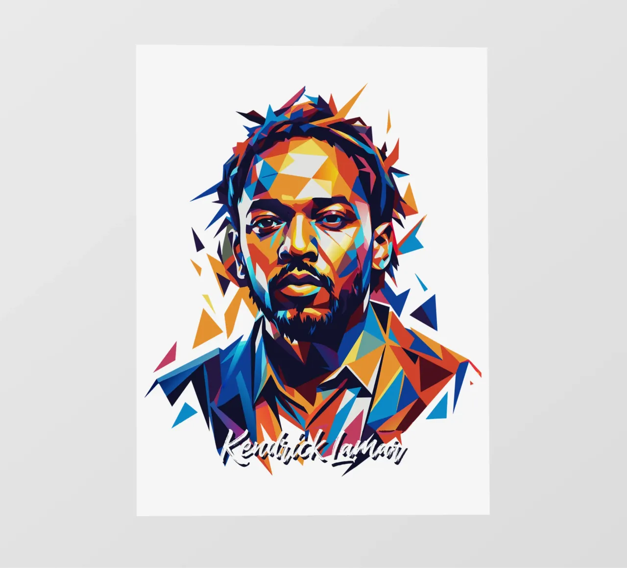 Kendrick Lamar Portrait in WPAP Pop Art telo in pvc da vectorartnesia