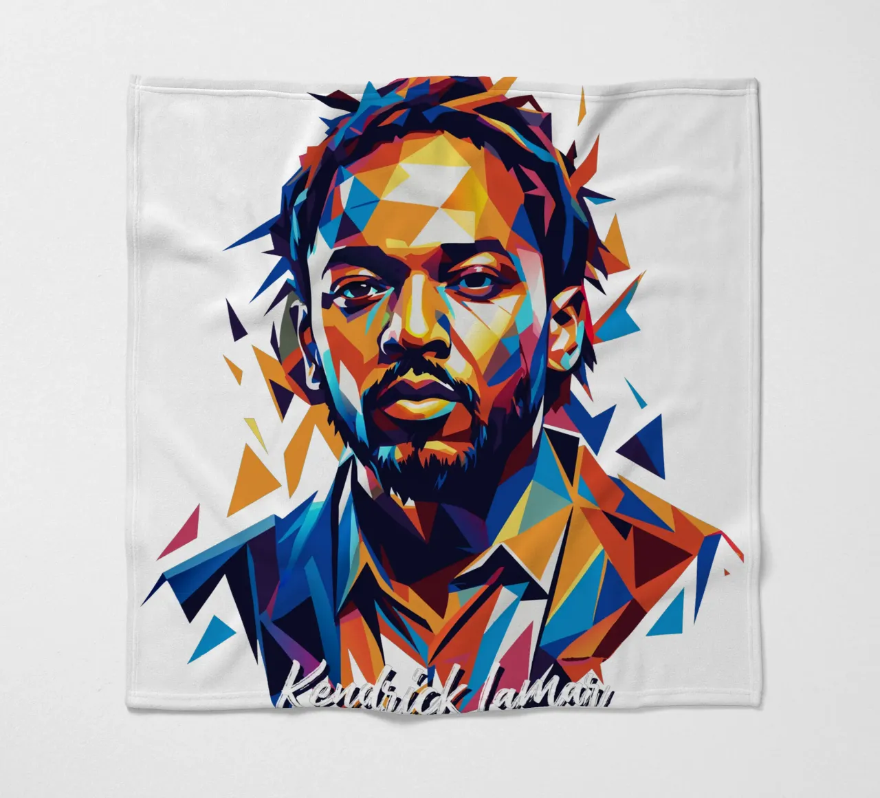 Kendrick Lamar Portrait in WPAP Pop Art coperta in pile da vectorartnesia