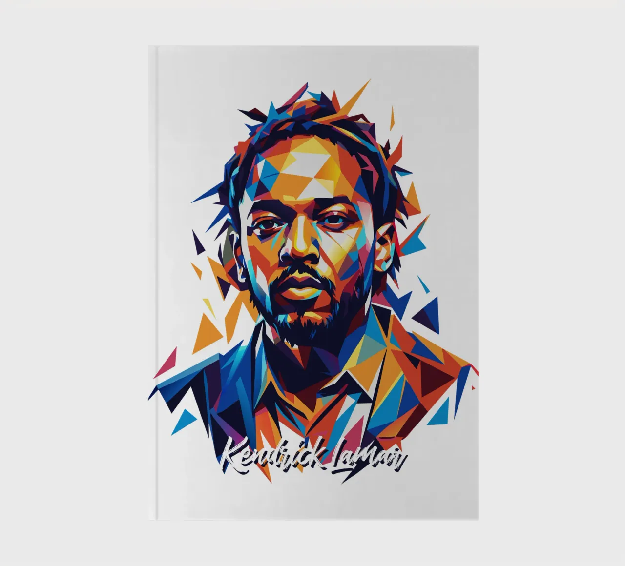 Kendrick Lamar Portrait in WPAP Pop Art Notizbuch von vectorartnesia