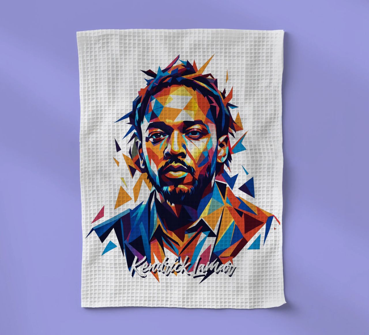 Kendrick Lamar Portrait in WPAP Pop Art canovaccio da cucina da vectorartnesia