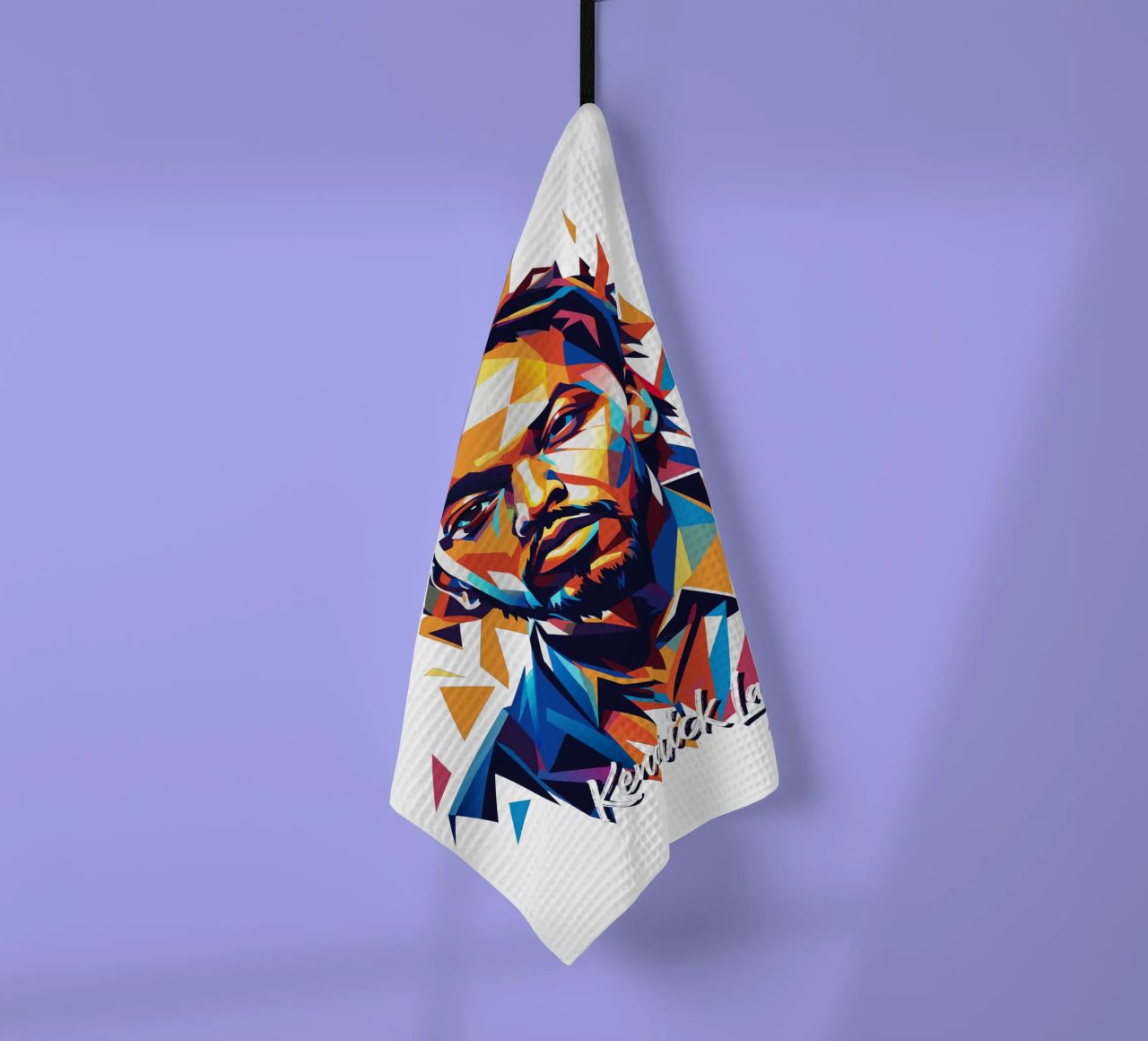 Kendrick Lamar Portrait in WPAP Pop Art canovaccio da cucina da vectorartnesia