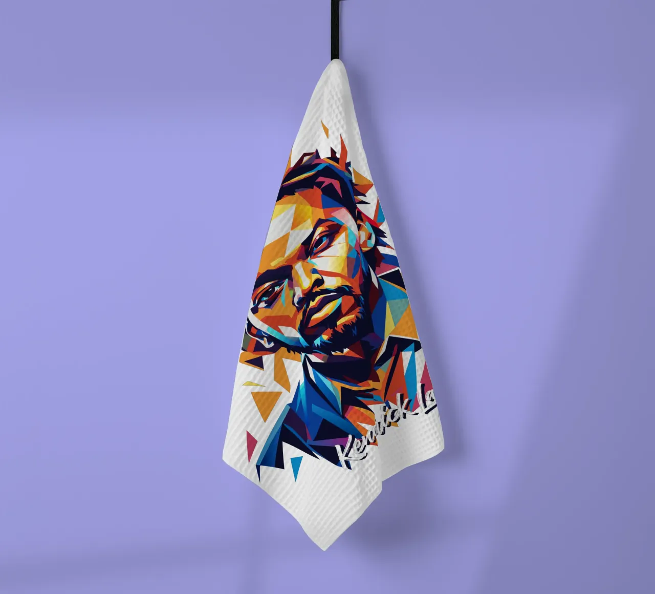 Kendrick Lamar Portrait in WPAP Pop Art torchon de vectorartnesia