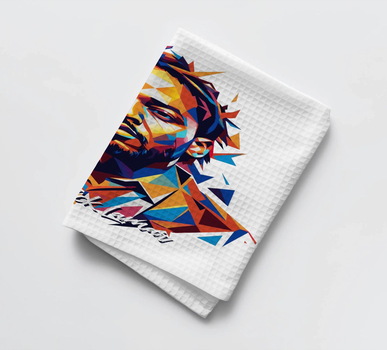 Kendrick Lamar Portrait in WPAP Pop Art canovaccio da cucina da vectorartnesia