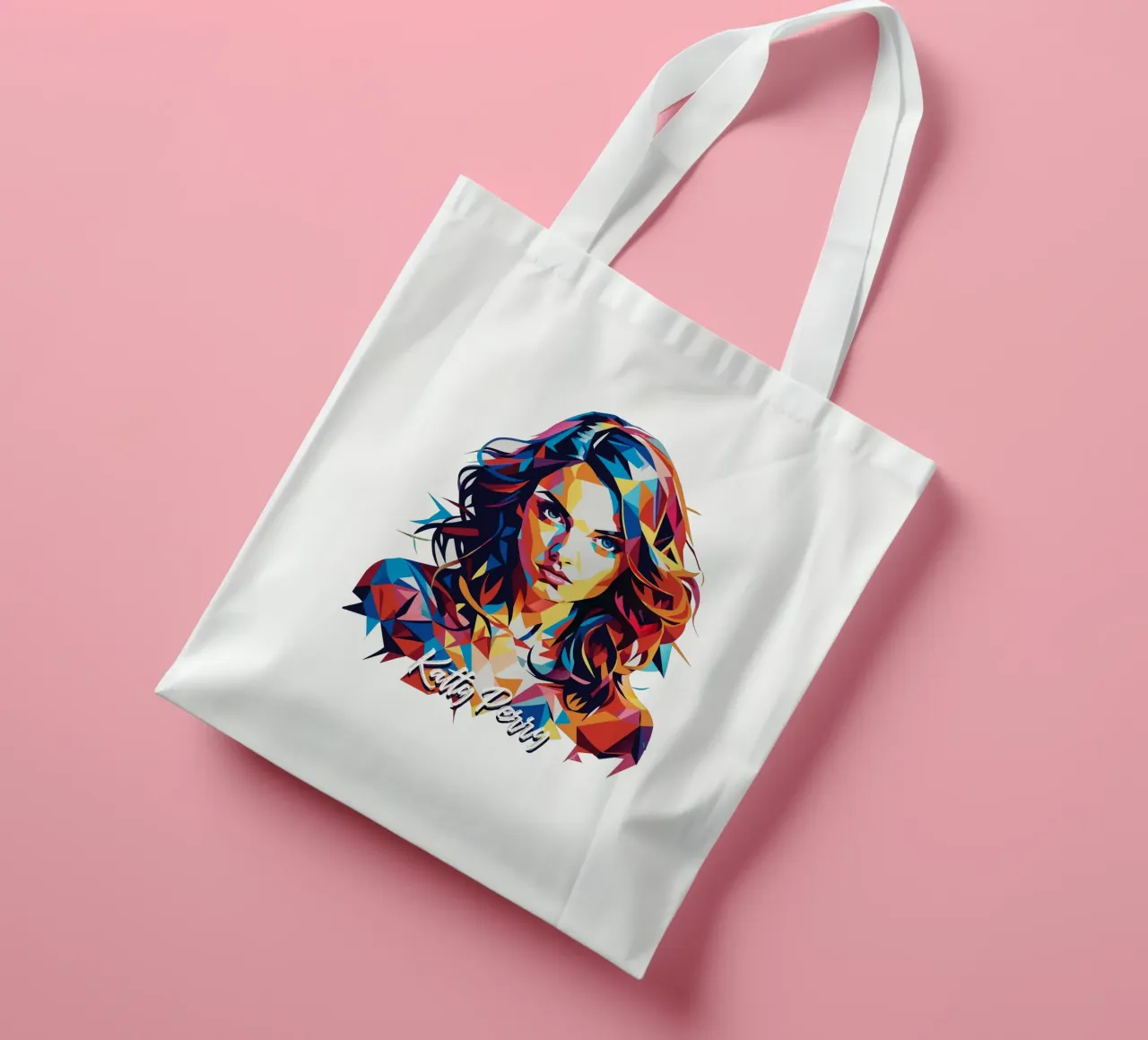 Katty Perry Portrait in WPAP Pop Art borsa in juta da vectorartnesia
