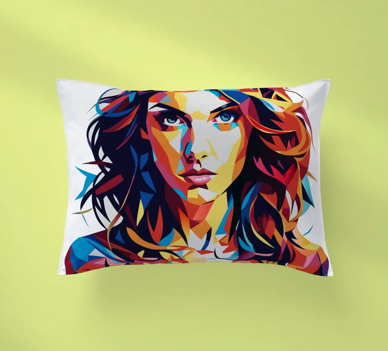 Katty Perry Portrait in WPAP Pop Art cuscino da vectorartnesia