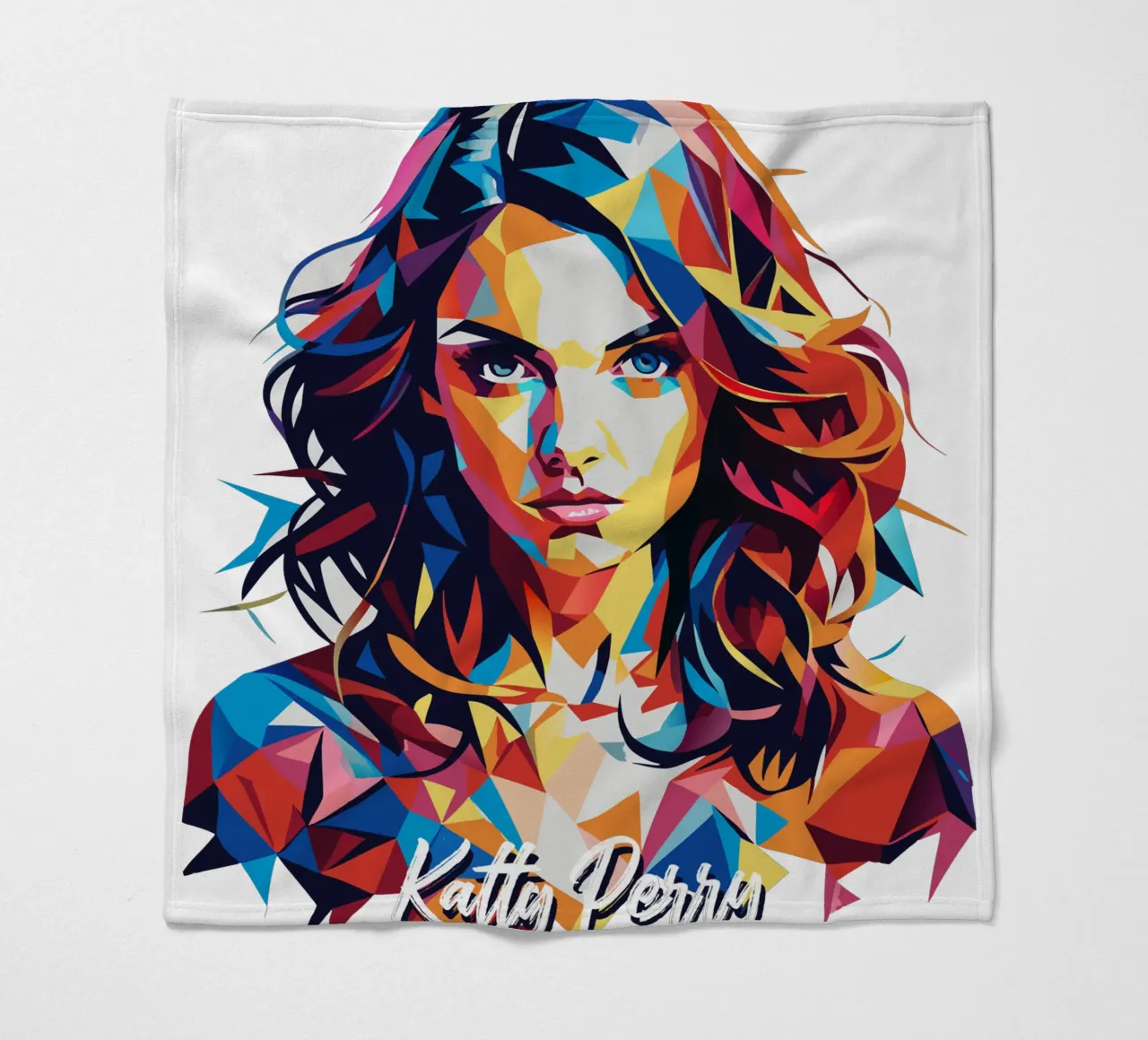 Katty Perry Portrait in WPAP Pop Art coperta in pile da vectorartnesia