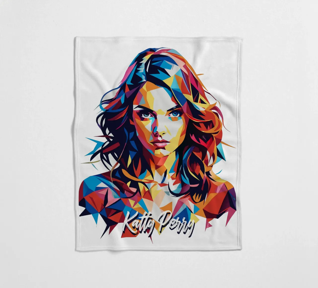 Katty Perry Portrait in WPAP Pop Art coperta in pile da vectorartnesia
