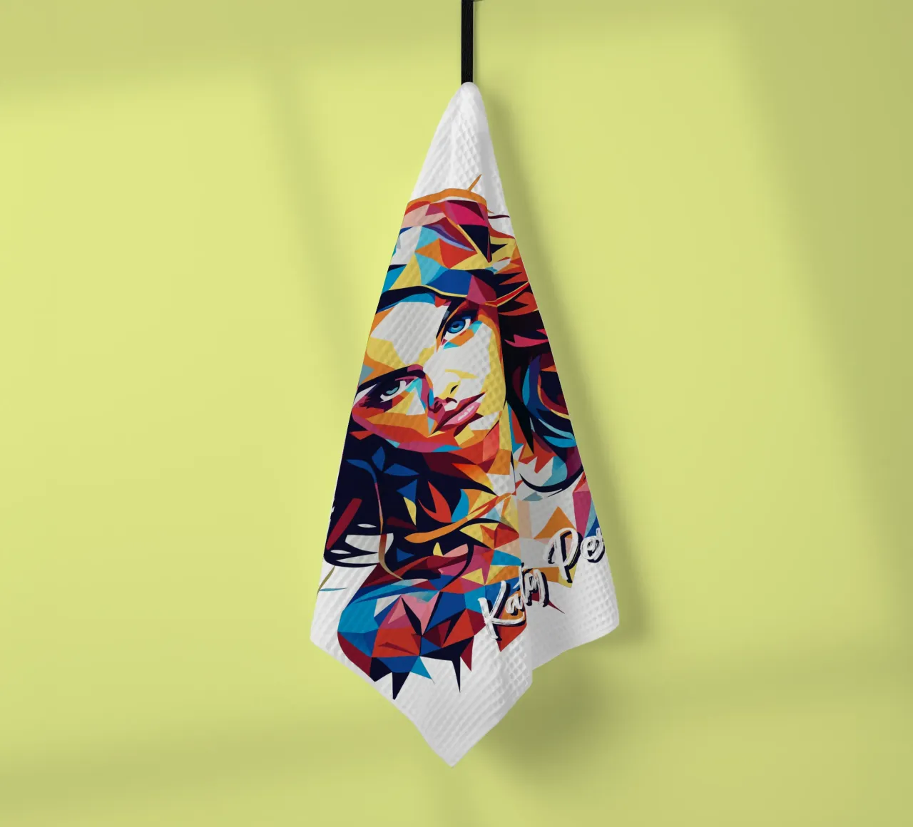 Katty Perry Portrait in WPAP Pop Art canovaccio da cucina da vectorartnesia