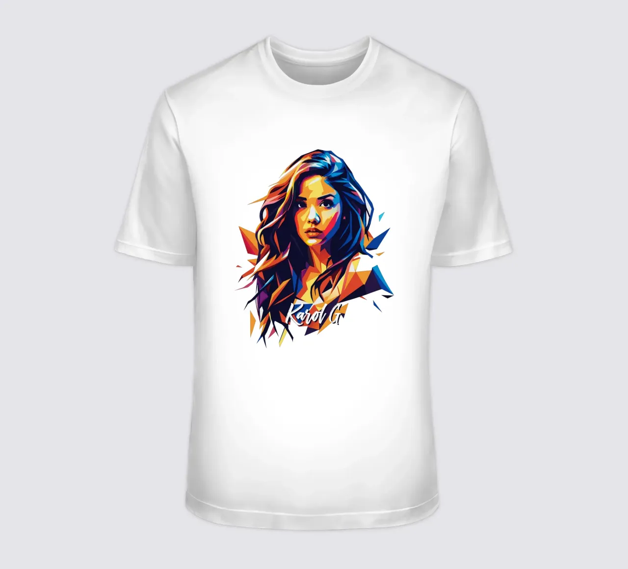 Karol G Portrait in WPAP Pop Art t-shirt da vectorartnesia