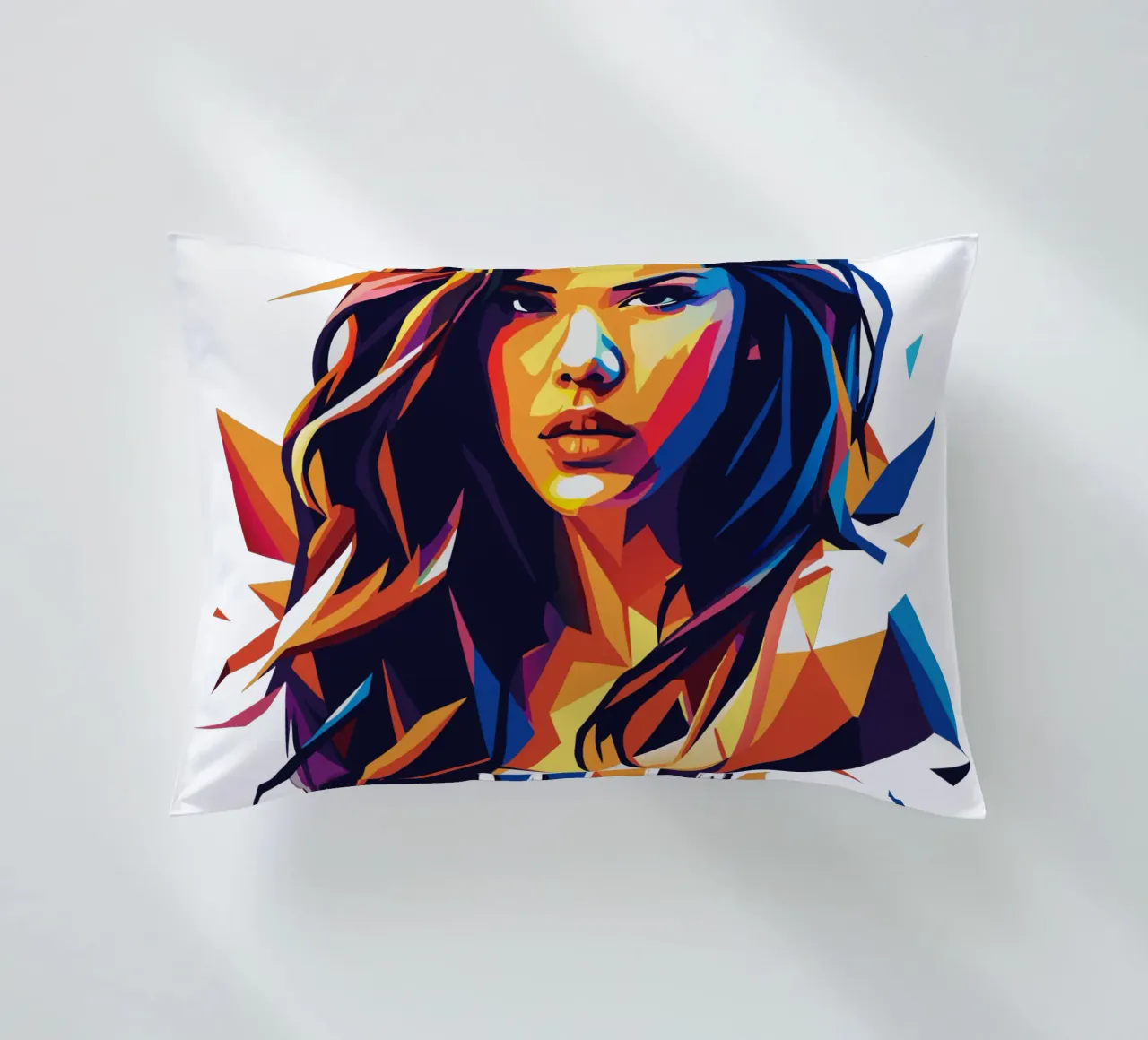 Karol G Portrait in WPAP Pop Art cuscino da vectorartnesia
