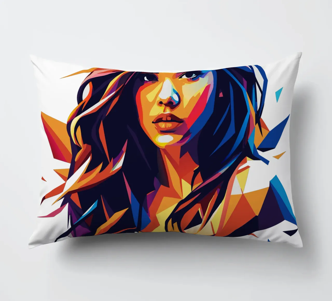 Karol G Portrait in WPAP Pop Art cuscino da vectorartnesia