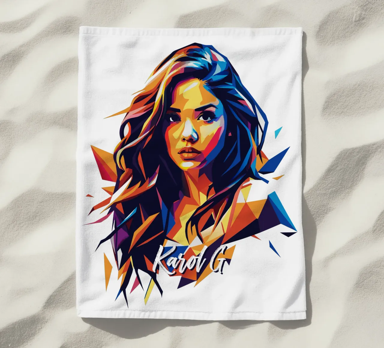 Karol G Portrait in WPAP Pop Art telo mare da vectorartnesia