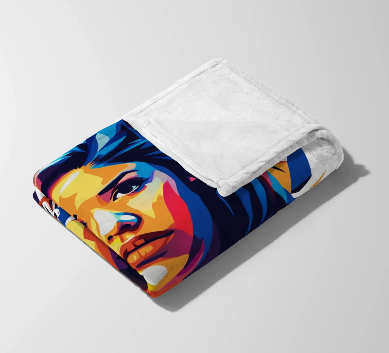 Karol G Portrait in WPAP Pop Art coperta in pile da vectorartnesia