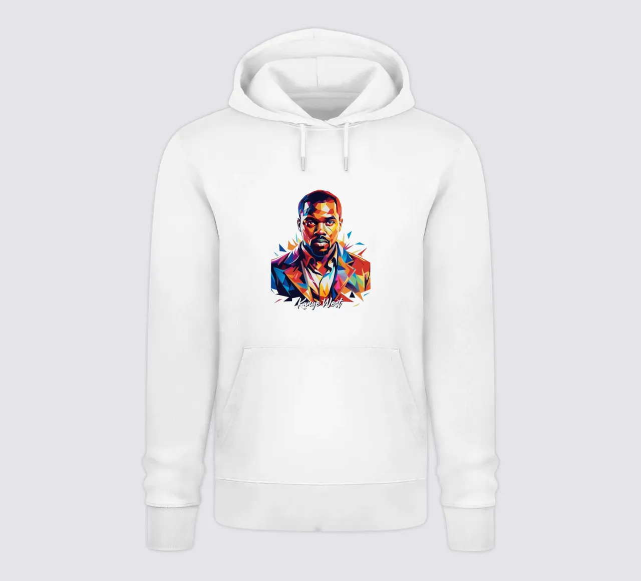 Kanye West Portrait in WPAP Pop Art felpa con cappuccio da vectorartnesia