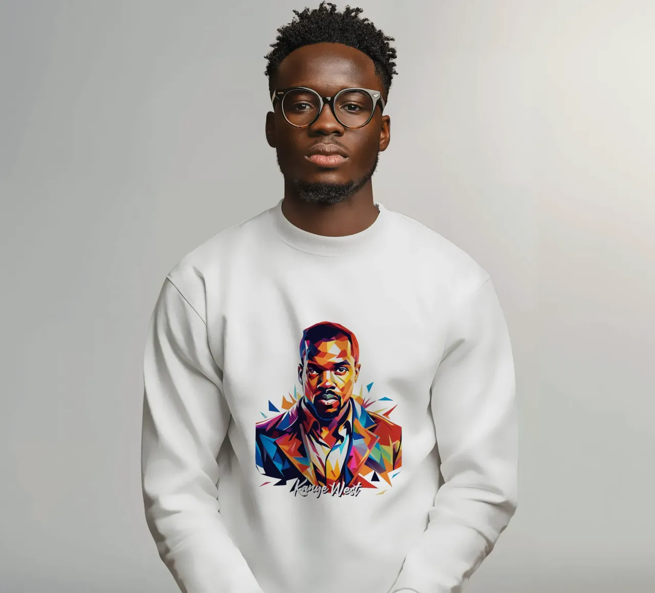 Kanye West Portrait in WPAP Pop Art felpa da vectorartnesia
