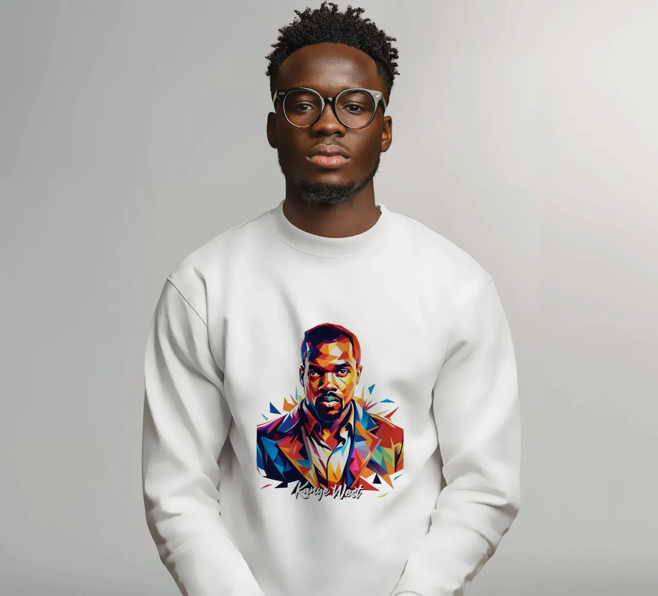 Kanye West Portrait in WPAP Pop Art felpa da vectorartnesia