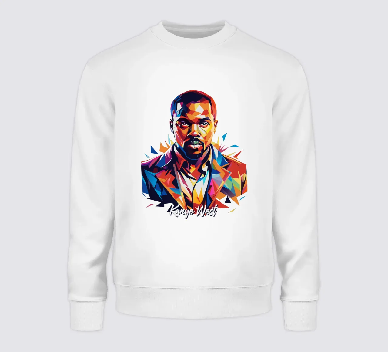 Kanye West Portrait in WPAP Pop Art felpa da vectorartnesia