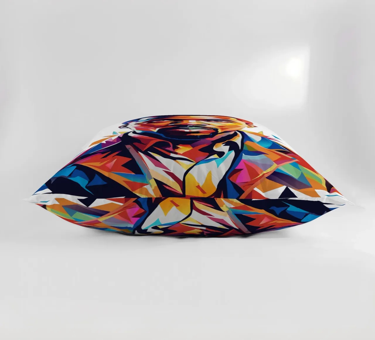 Kanye West Portrait in WPAP Pop Art cuscino da vectorartnesia