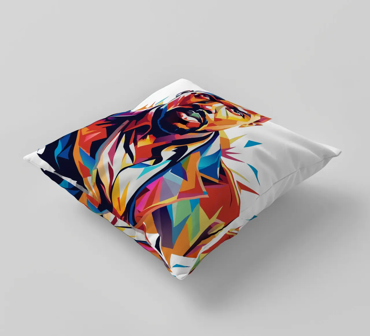 Kanye West Portrait in WPAP Pop Art cuscino da vectorartnesia