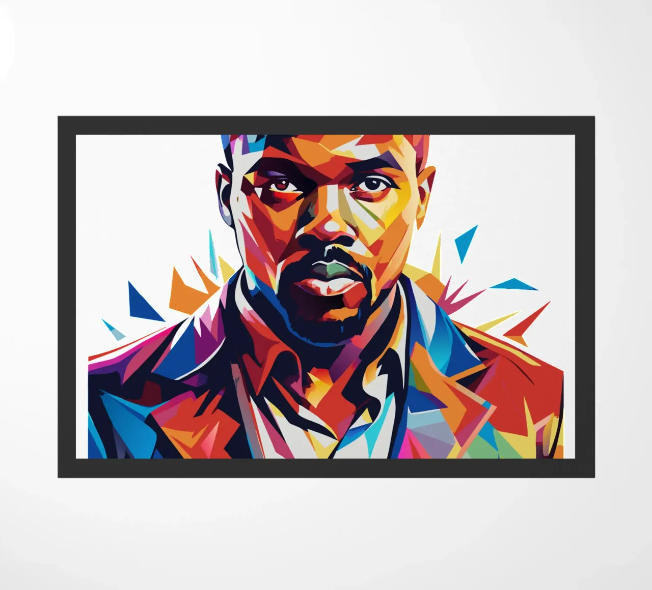 Kanye West Portrait in WPAP Pop Art zerbino da vectorartnesia