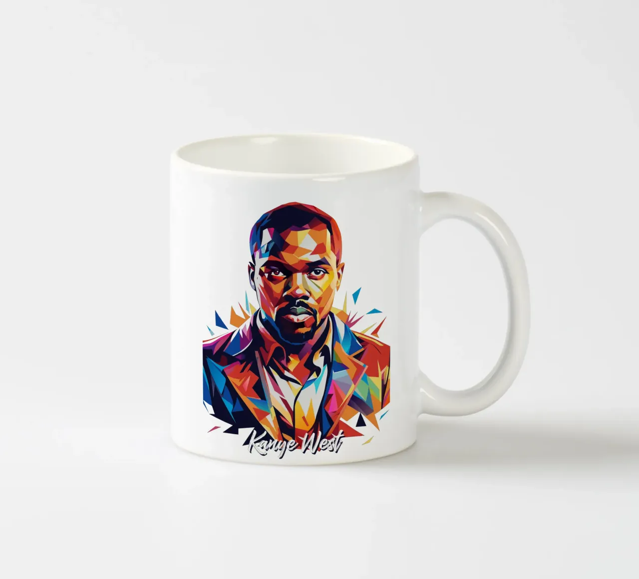 Kanye West Portrait in WPAP Pop Art tazza in ceramica da vectorartnesia