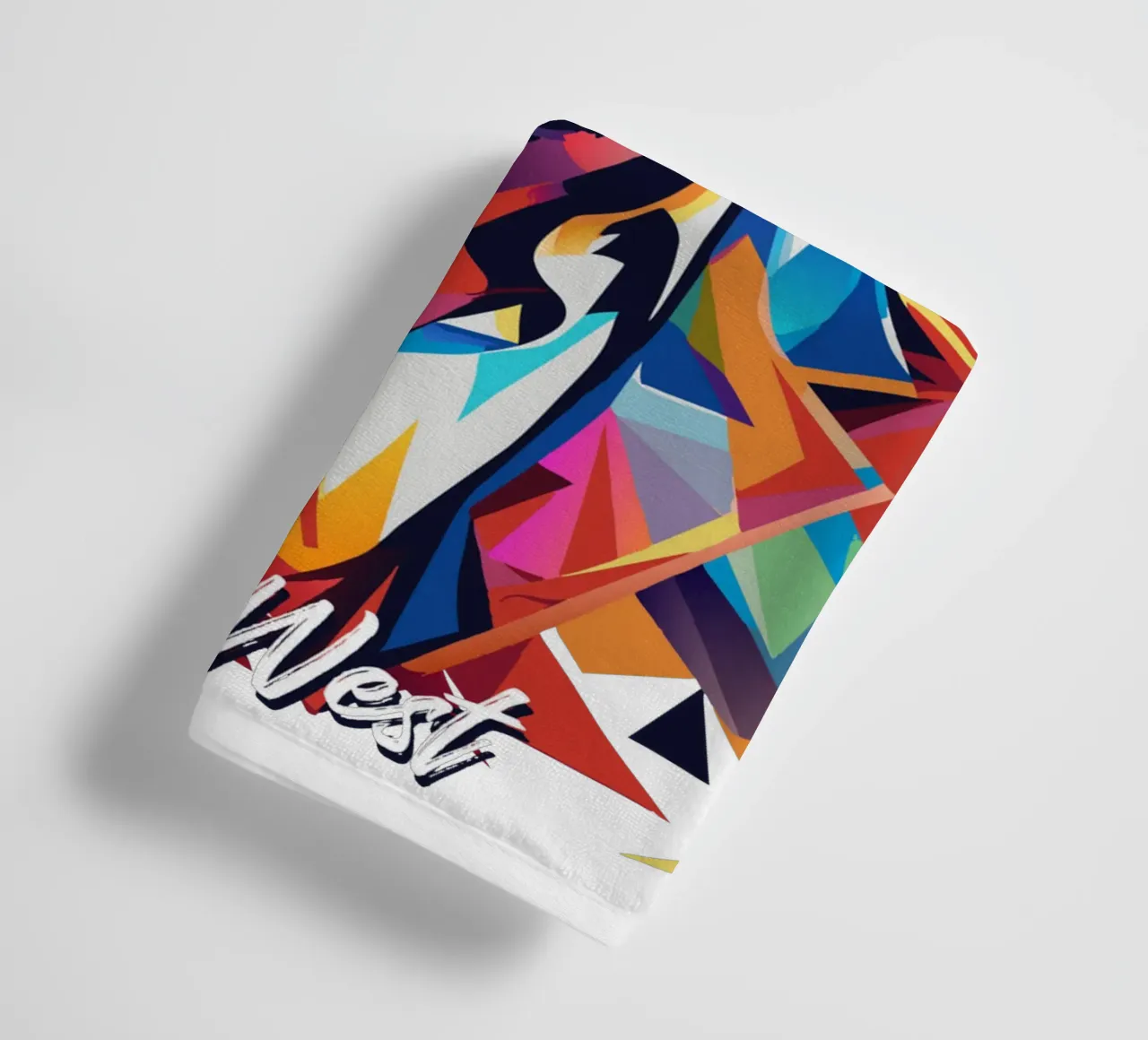 Kanye West Portrait in WPAP Pop Art asciugamano da bagno da vectorartnesia