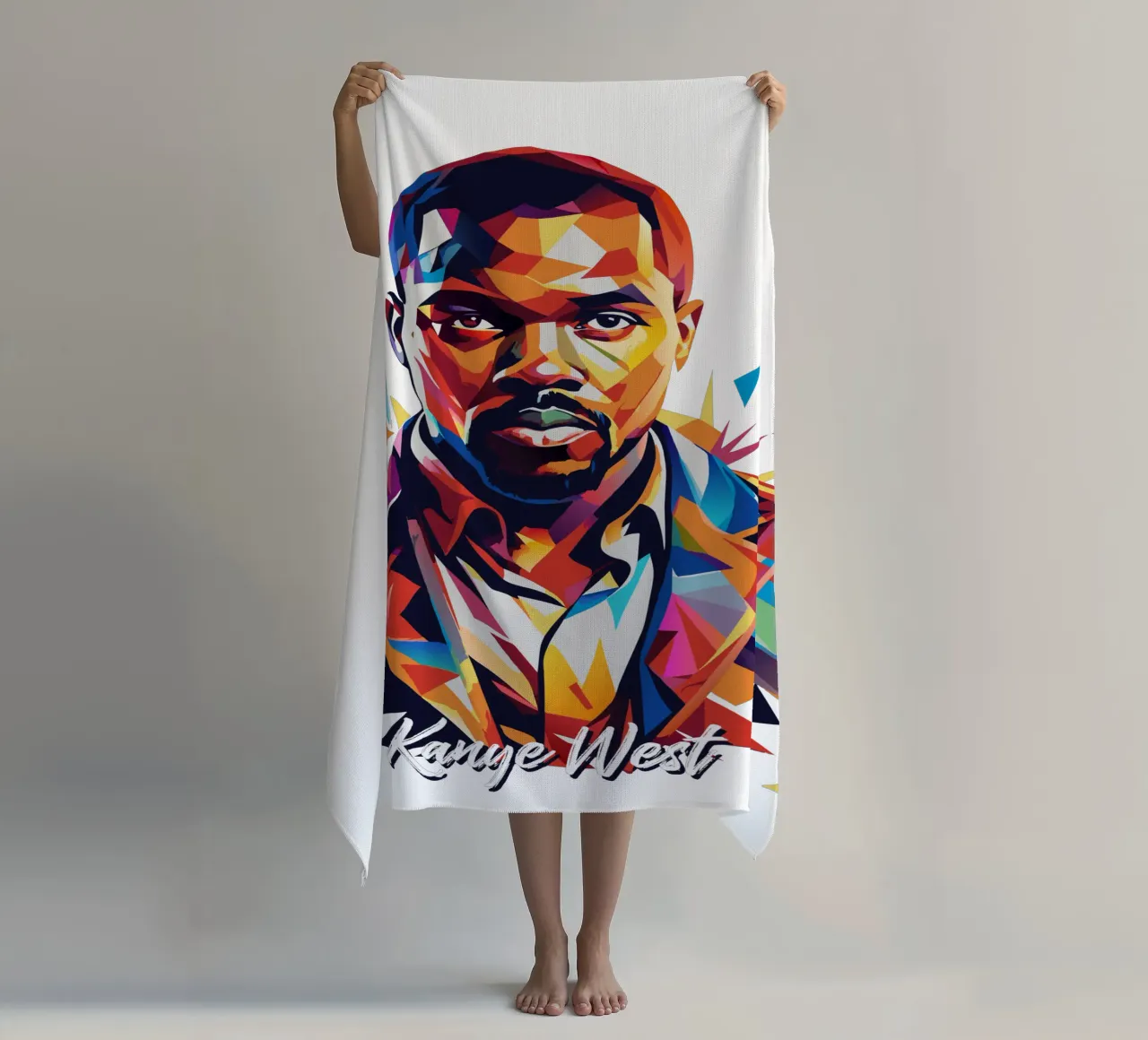 Kanye West Portrait in WPAP Pop Art telo mare da vectorartnesia