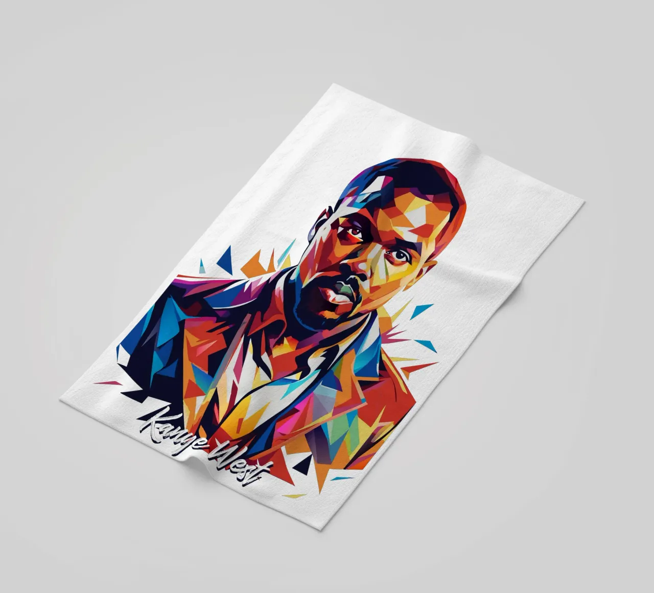 Kanye West Portrait in WPAP Pop Art telo mare da vectorartnesia