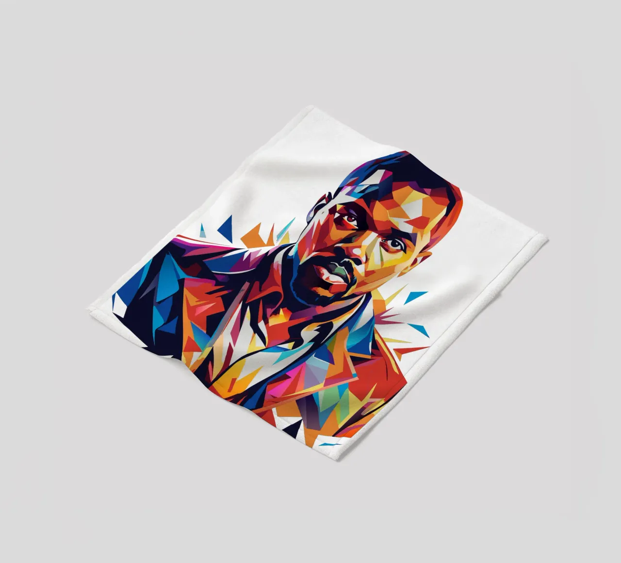 Kanye West Portrait in WPAP Pop Art coperta in pile da vectorartnesia
