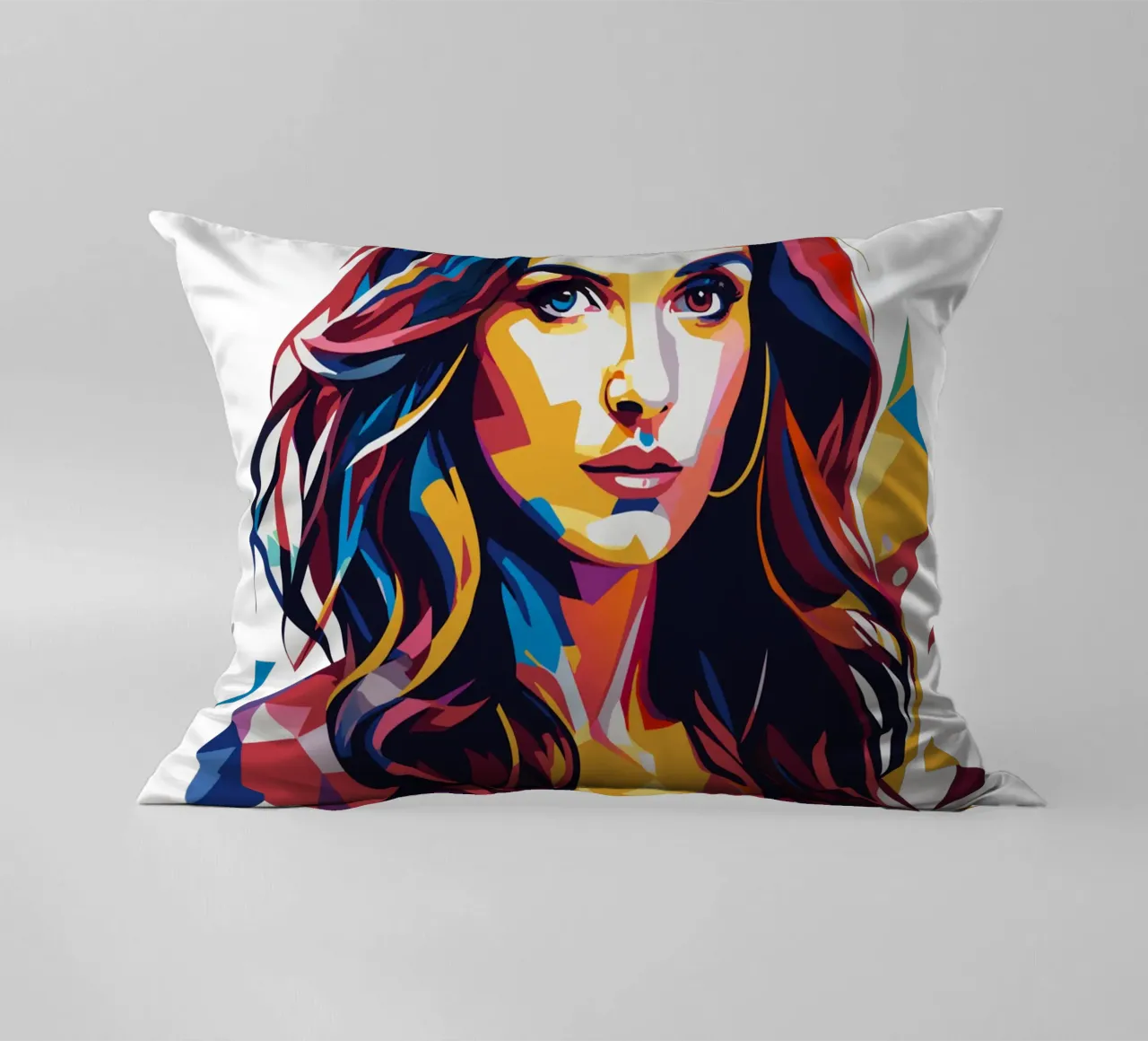 Kacey Musgraves Portrait in WPAP Pop Art cuscino da vectorartnesia