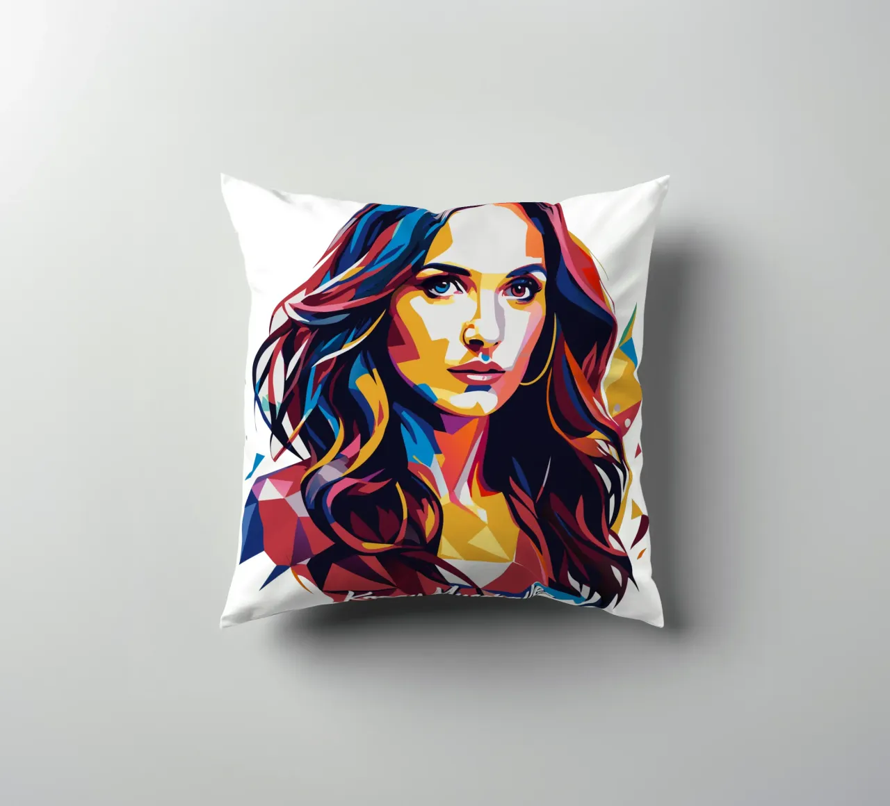 Kacey Musgraves Portrait in WPAP Pop Art cuscino da vectorartnesia