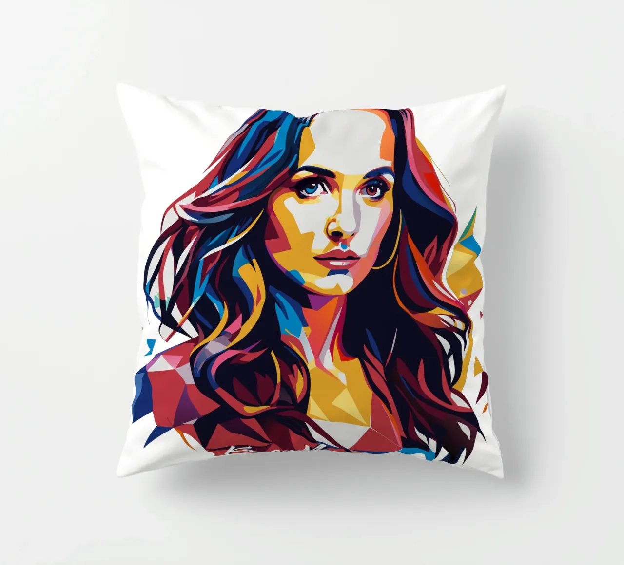 Kacey Musgraves Portrait in WPAP Pop Art cuscino da vectorartnesia