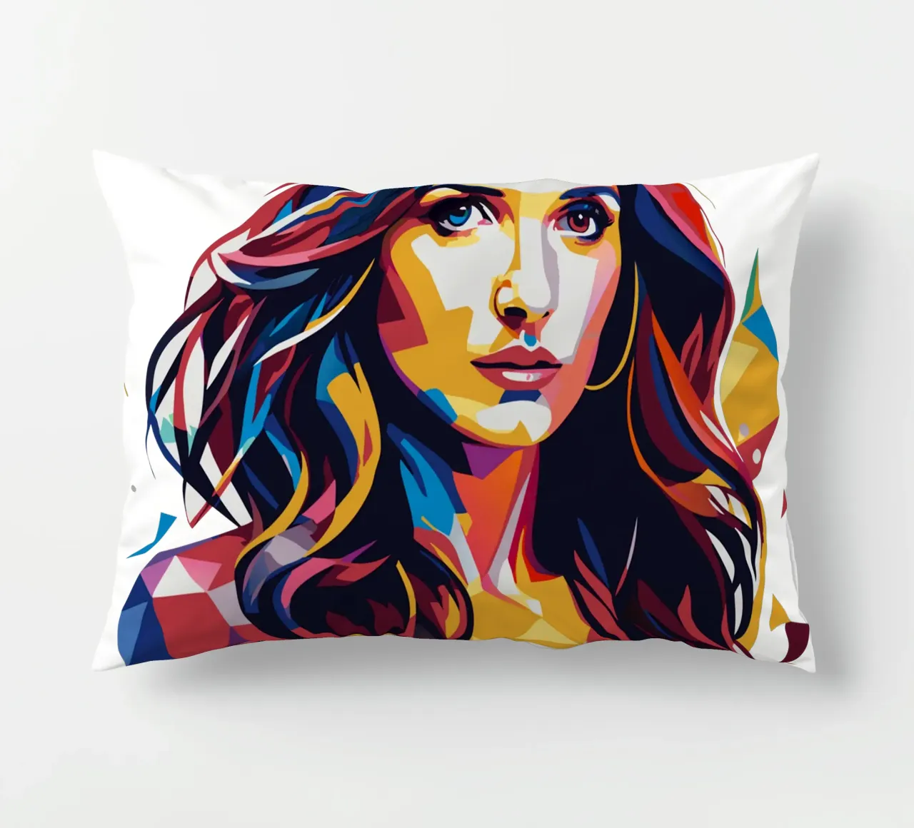 Kacey Musgraves Portrait in WPAP Pop Art cuscino da vectorartnesia