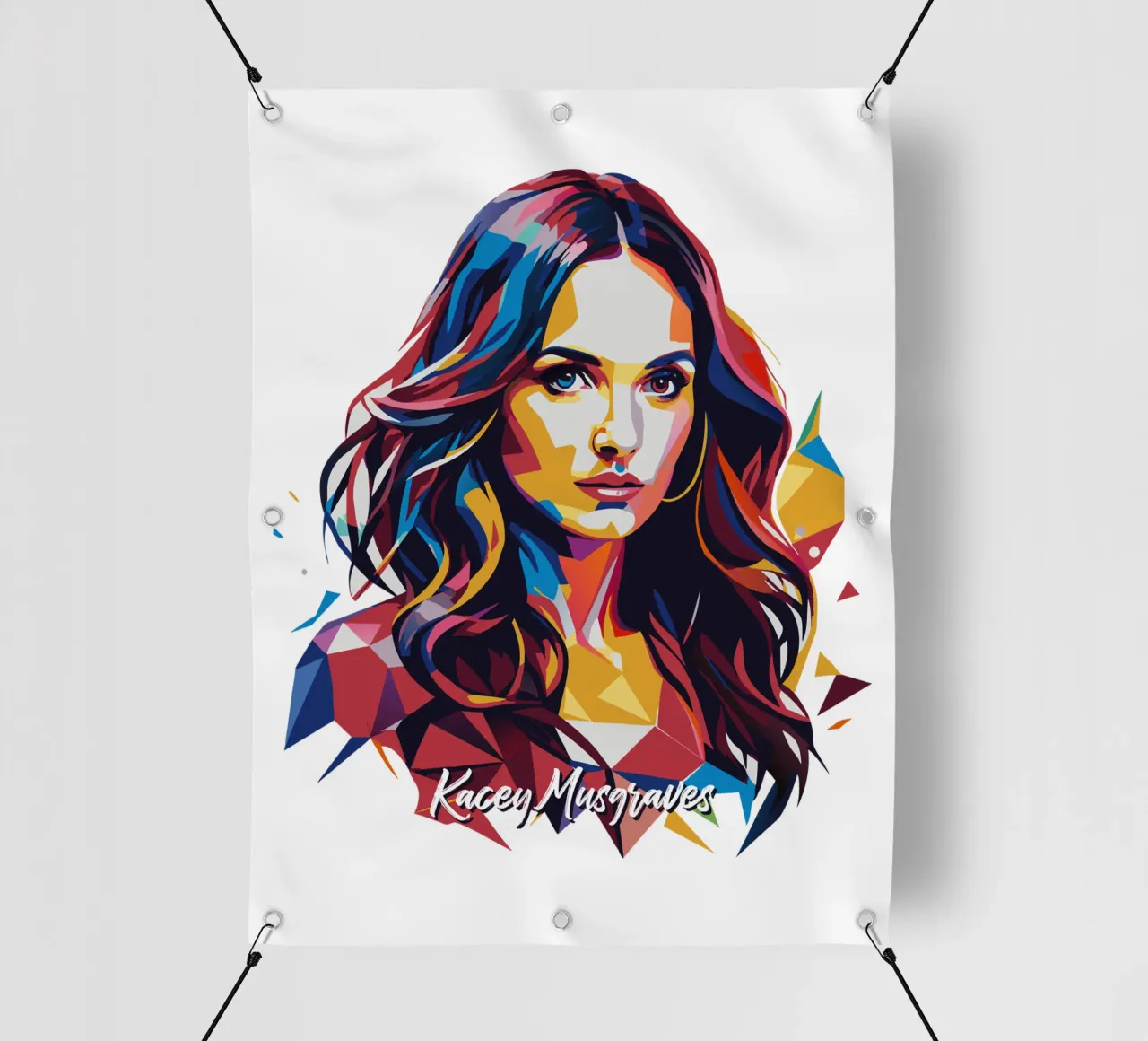 Kacey Musgraves Portrait in WPAP Pop Art telo in pvc da vectorartnesia