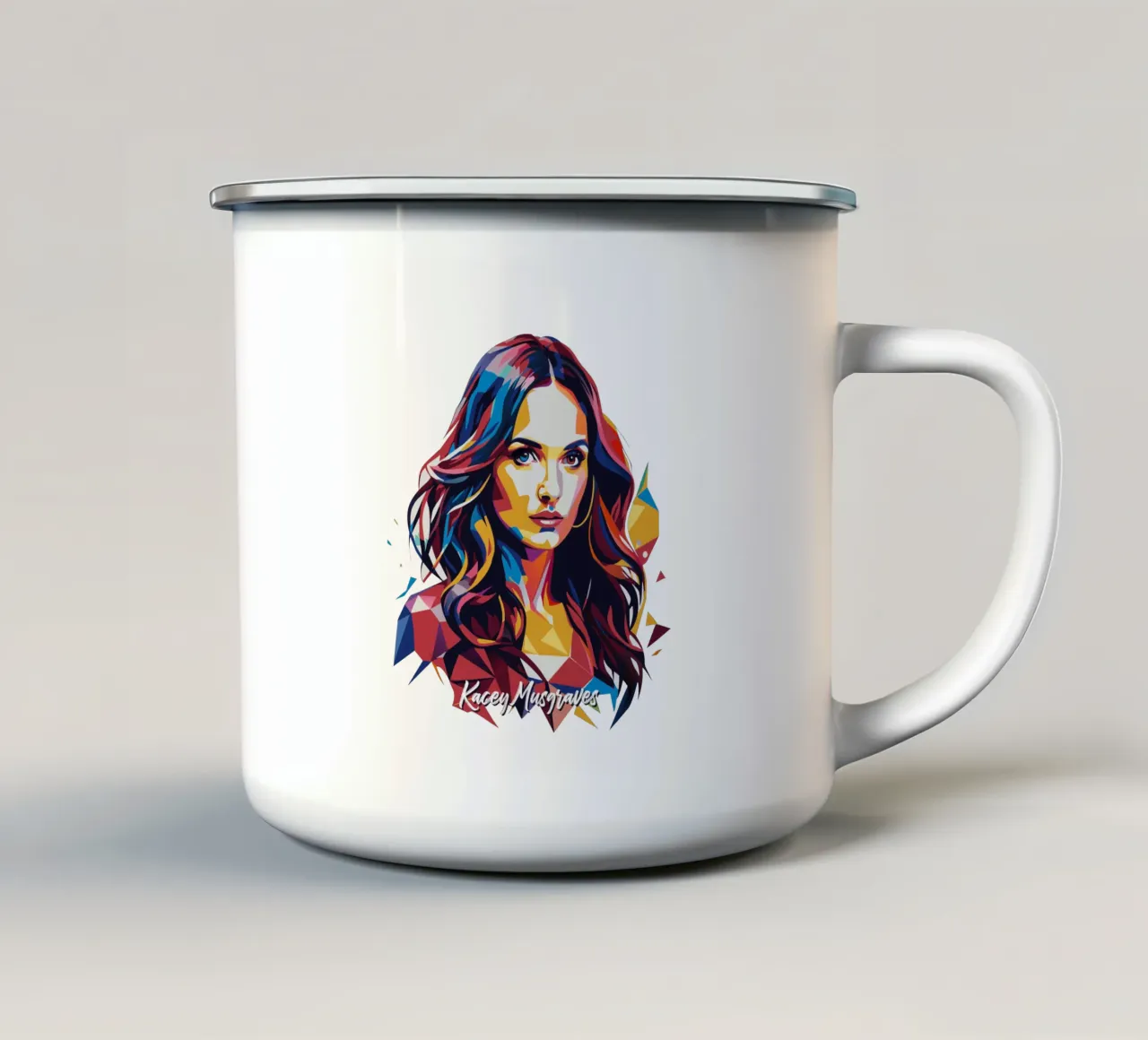 Kacey Musgraves Portrait in WPAP Pop Art tazza in smalto da vectorartnesia