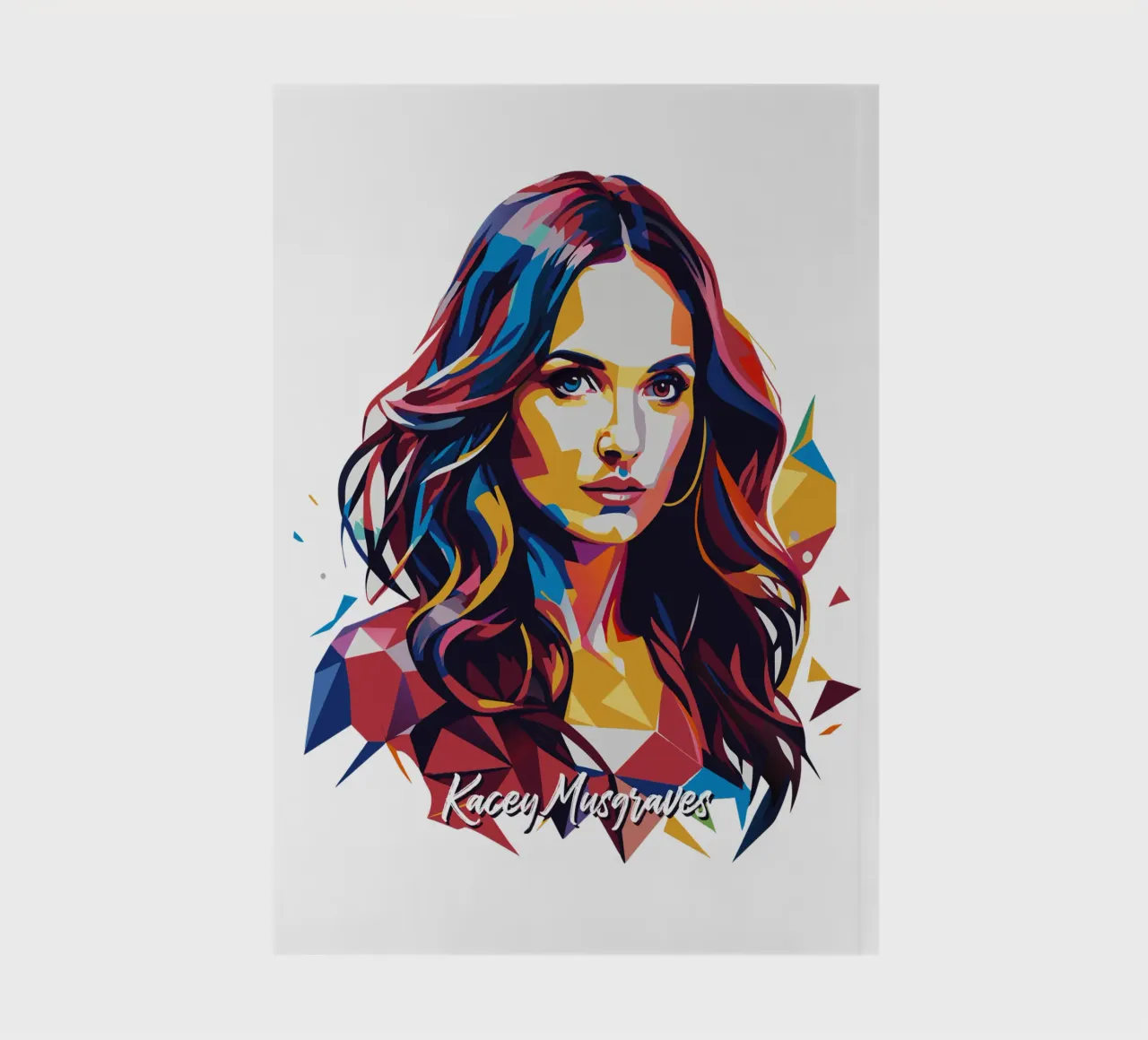 Kacey Musgraves Portrait in WPAP Pop Art notebook by vectorartnesia