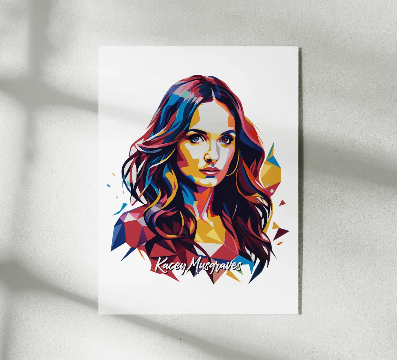 Kacey Musgraves Portrait in WPAP Pop Art plexiglass da vectorartnesia
