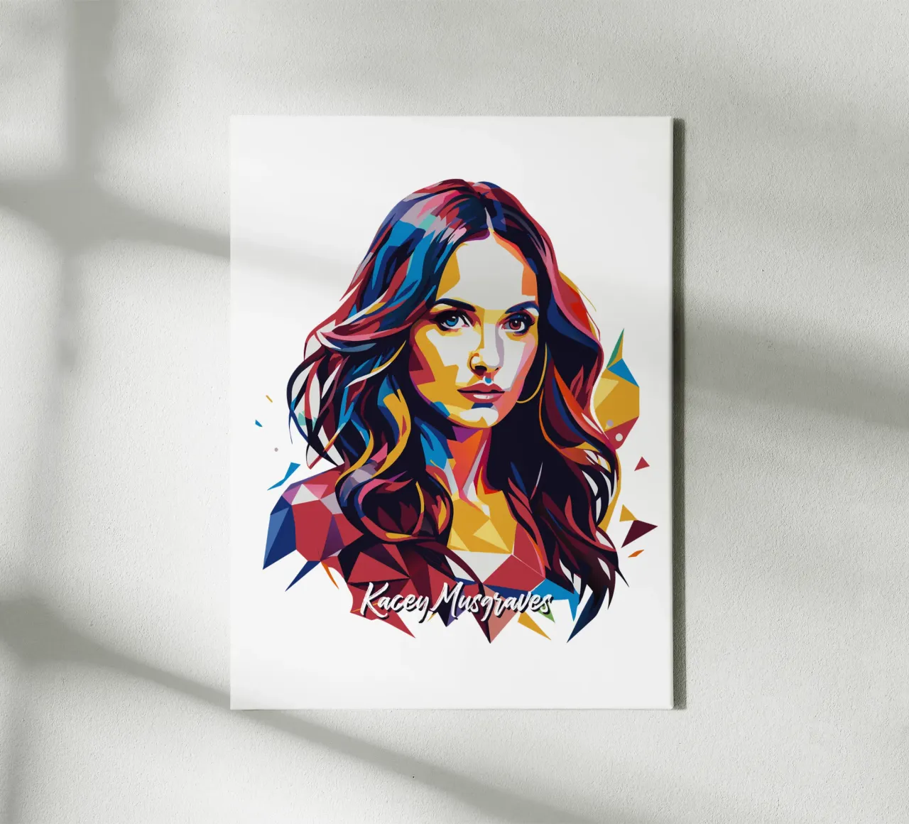 Kacey Musgraves Portrait in WPAP Pop Art canvas by vectorartnesia