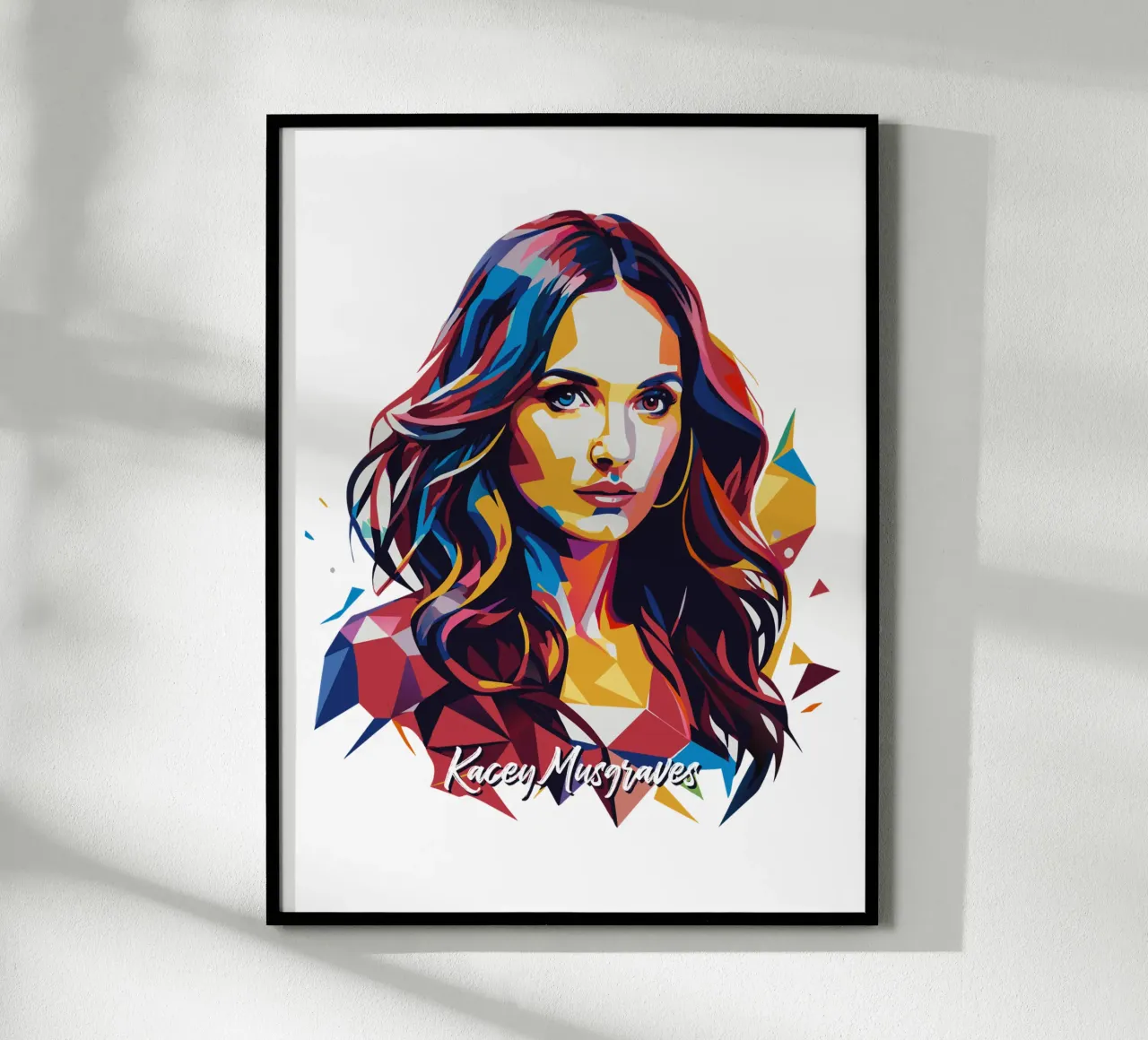 Kacey Musgraves Portrait in WPAP Pop Art carta hahnemühle da vectorartnesia