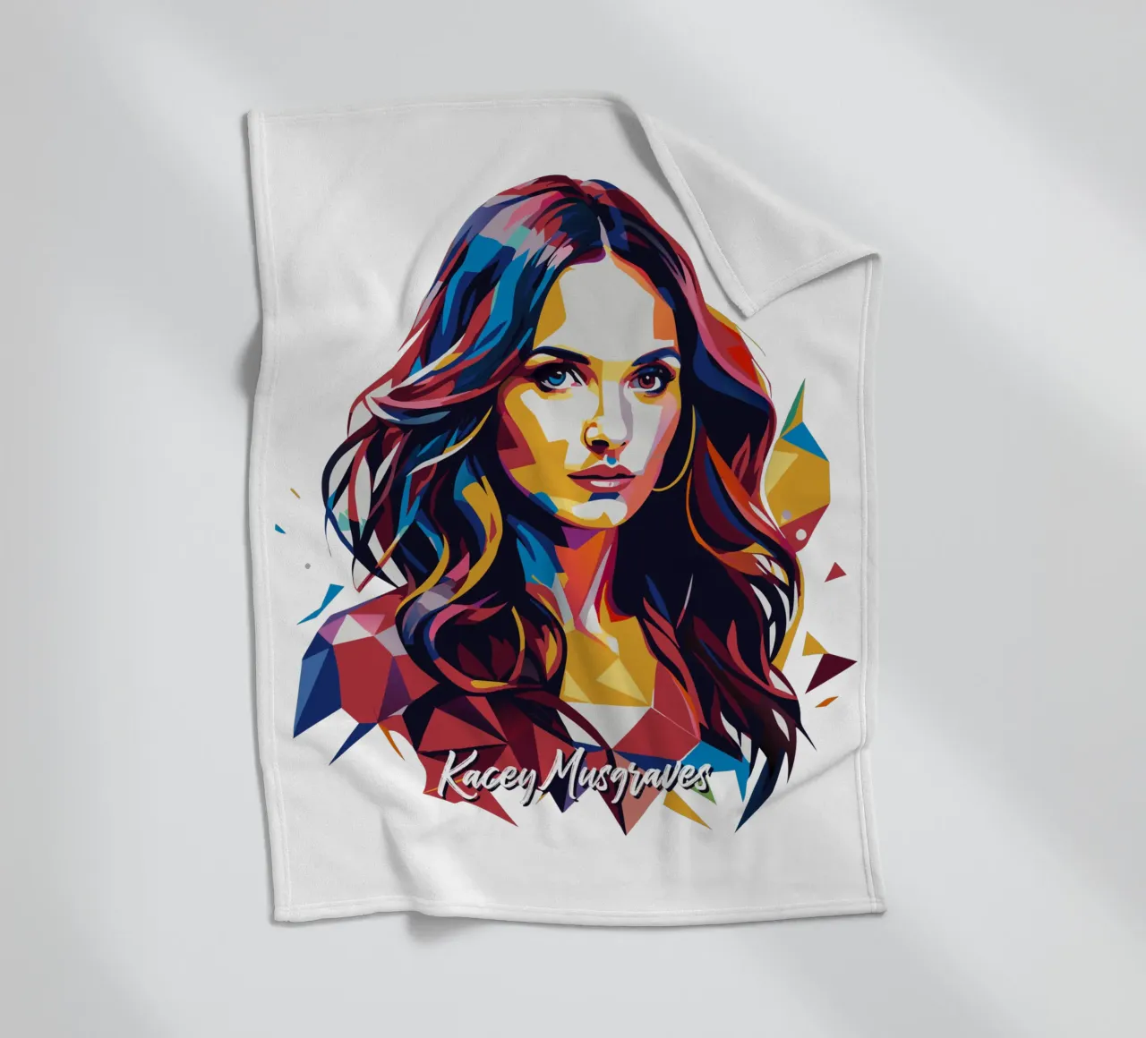 Kacey Musgraves Portrait in WPAP Pop Art coperta in pile da vectorartnesia