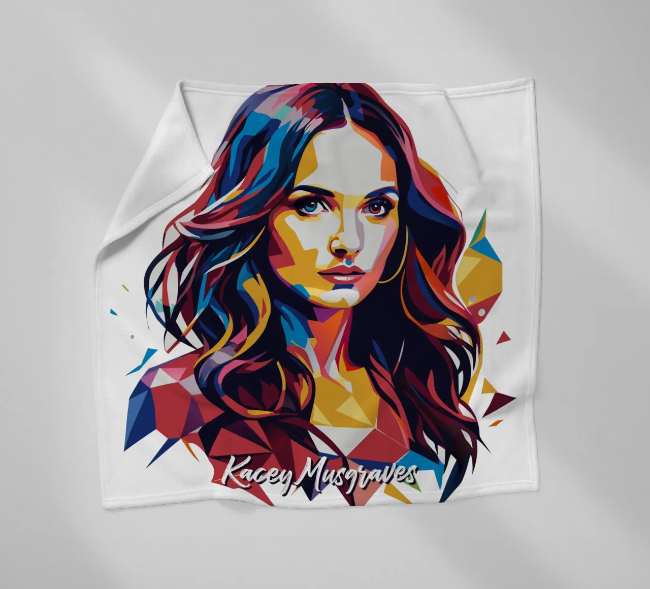 Kacey Musgraves Portrait in WPAP Pop Art coperta in pile da vectorartnesia