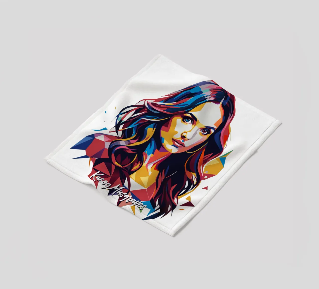 Kacey Musgraves Portrait in WPAP Pop Art coperta in pile da vectorartnesia