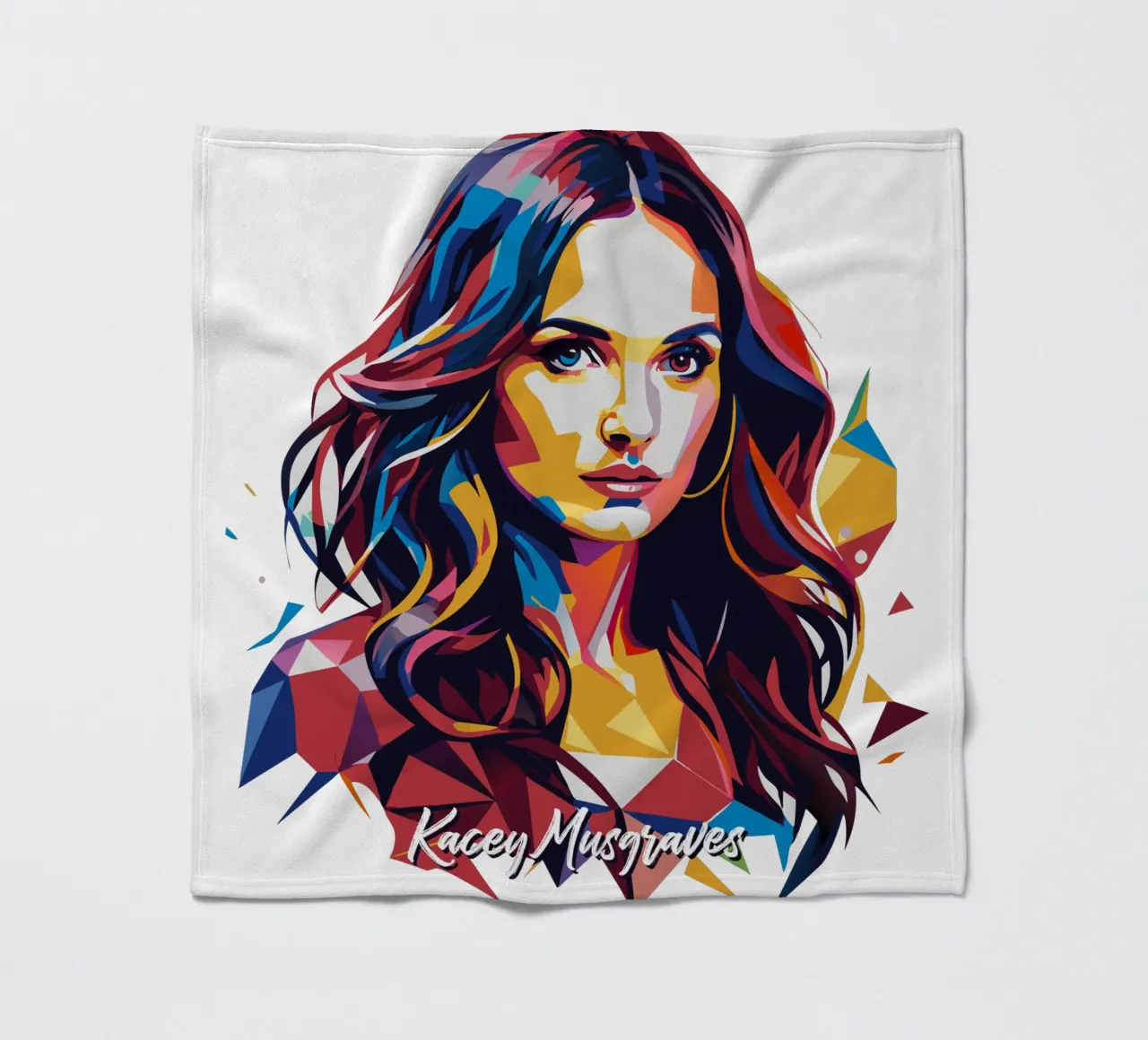 Kacey Musgraves Portrait in WPAP Pop Art coperta in pile da vectorartnesia
